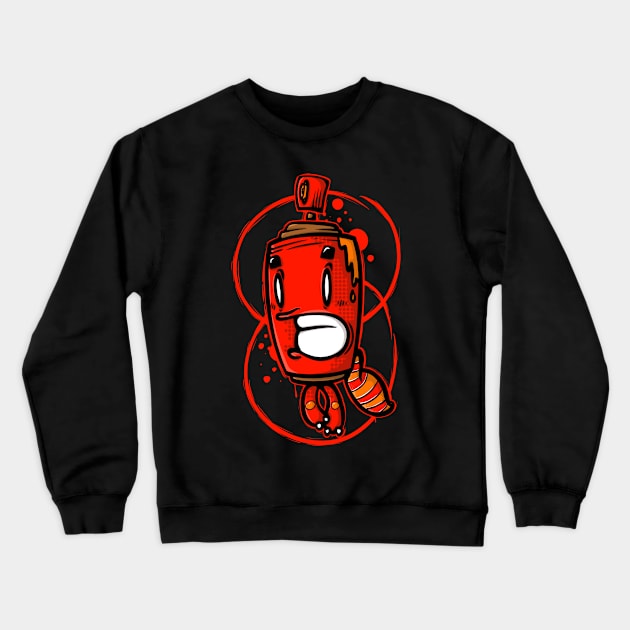 spray cat Crewneck Sweatshirt by manuvila